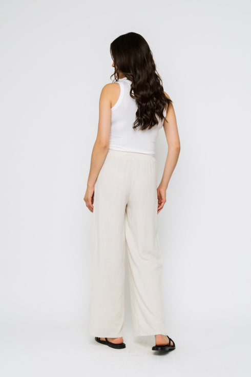 Stevie-Wide Leg Pull On Pant